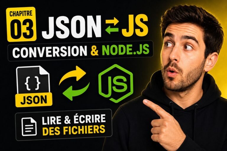 Manipuler le JSON en JavaScript : JSON.parse(), JSON.stringify() et fichiers JSON avec Node.